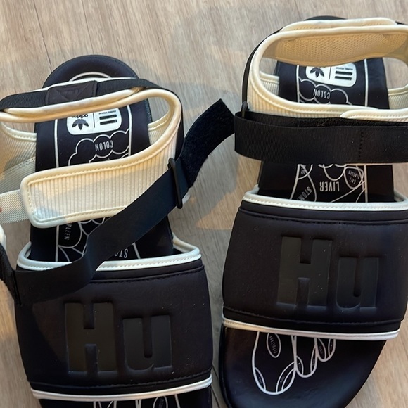 Pharrell x Adilette 2.0 Slide 'Black White sz 13 - Picture 9 of 13